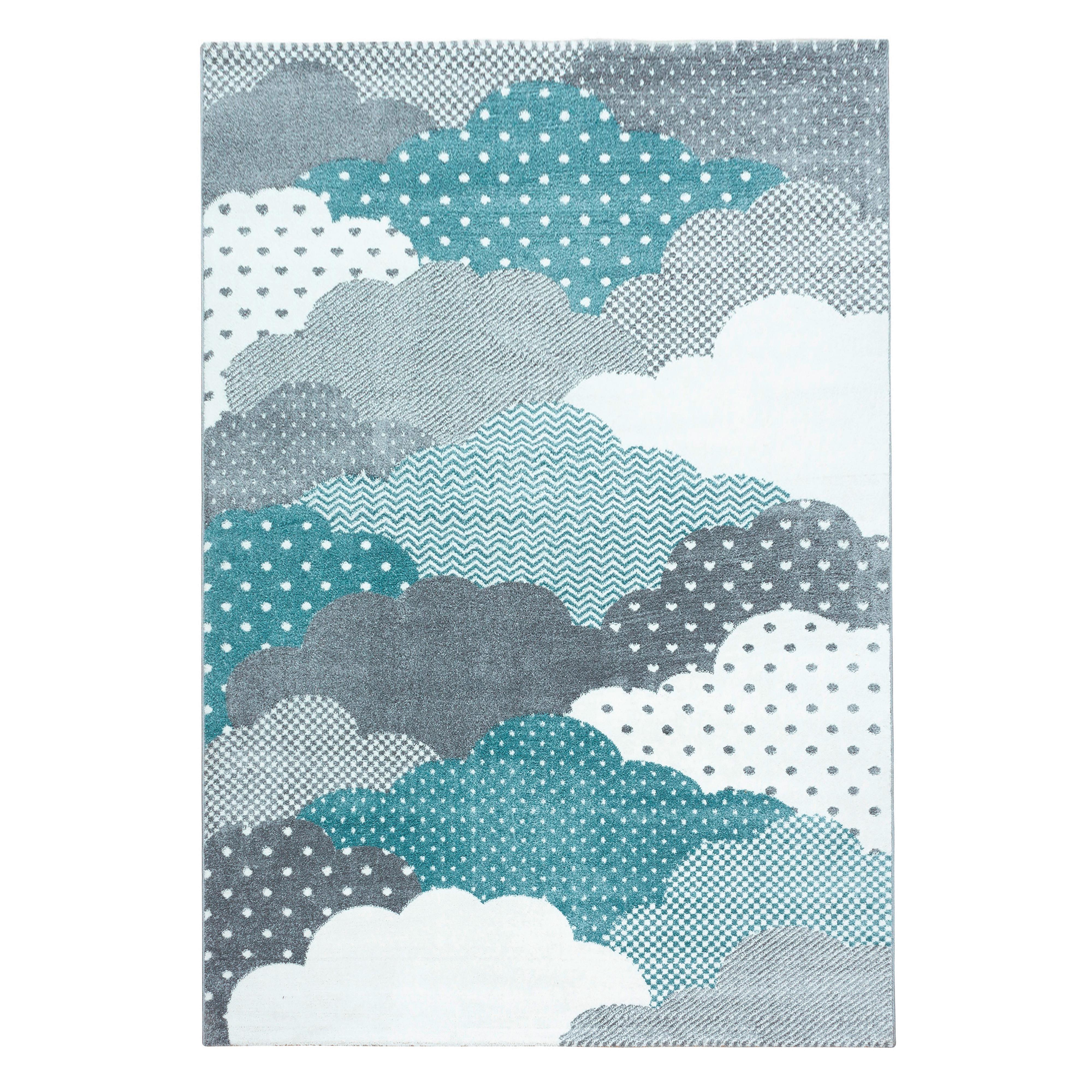 Dětský koberec OBLAKA 200x290cm - modrá, Trend, textil (200/290cm) - Ben'n'jen