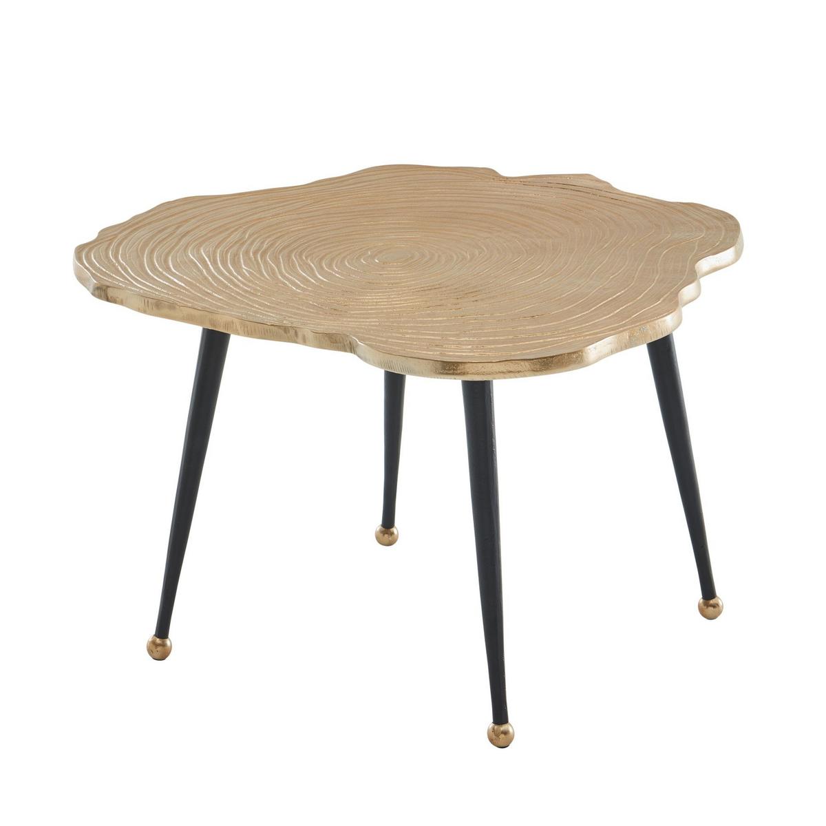 Konferenčný stolík farba zlatá p: 64 cm - čierna/zlatá, Design, kov (64/64/37cm) - MID.YOU
