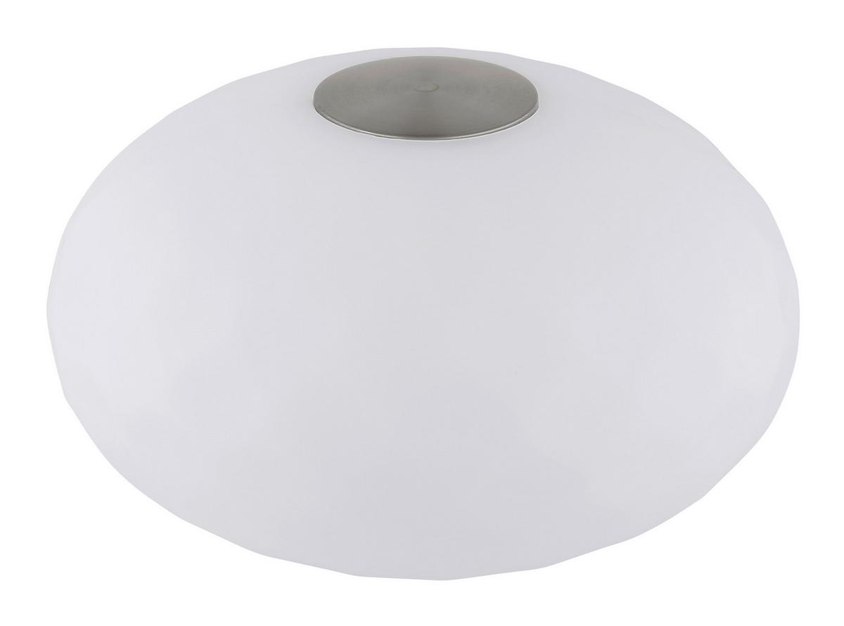 Akku-tischleuchte 28068 Leala - Edelstahlfarben/Weiß, KONVENTIONELL, Kunststoff/Metall (20/11,7cm) - Globo
