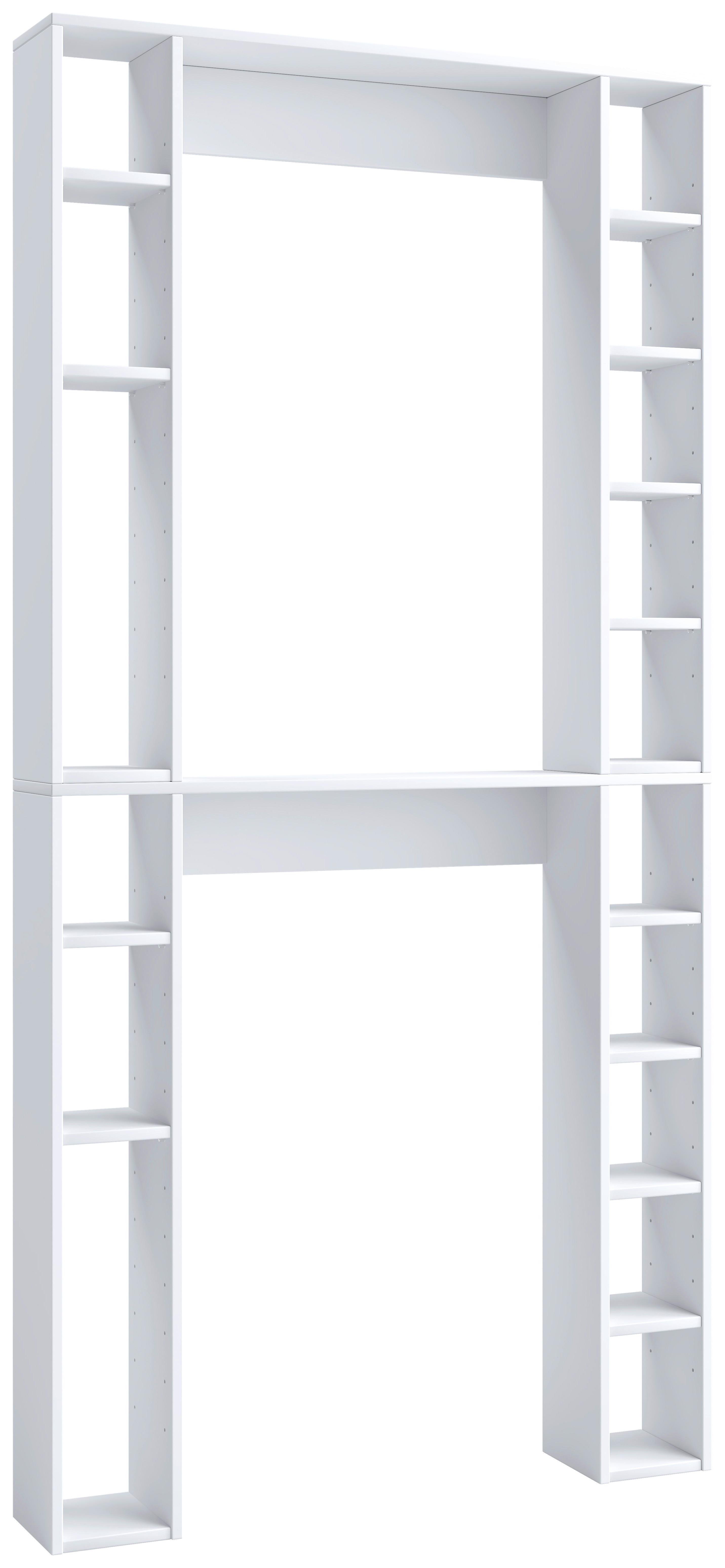 Waschmaschinenschrank Tinoli XL - Weiß, MODERN, Holzwerkstoff (98/199,5/18cm) - MID.YOU