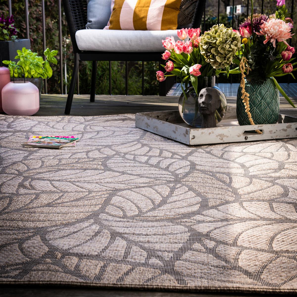 Flachwebteppich My Oslo 707 - Taupe, Design, Textil (80/150cm) - Obsession