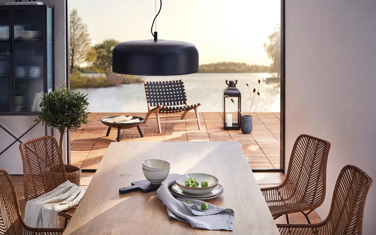 Hängeleuchte Marseille H: 176 Cm Höhenverstellbar - Schwarz, Design, Metall (47/176/23cm) - It's about Romi