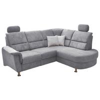 Ecksofa Parole Grau S: 231/184 cm - Chromfarben/Grau, KONVENTIONELL, Textil (231/184cm) - Livetastic