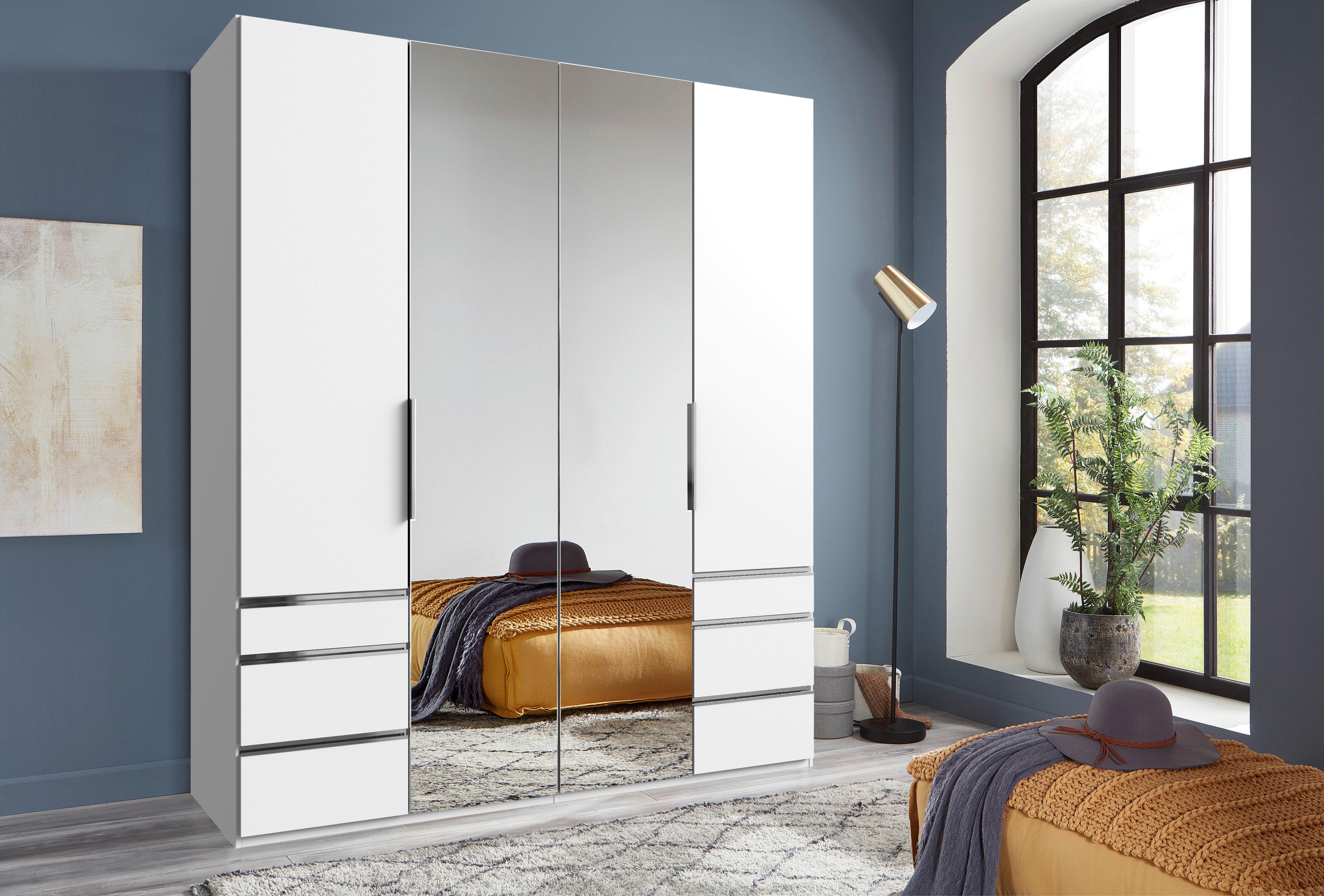 Drehtürenschrank Mit Laden B: 200 Cm Level, Weiß - Weiß, MODERN, Holzwerkstoff (200/236/58cm) - MID.YOU