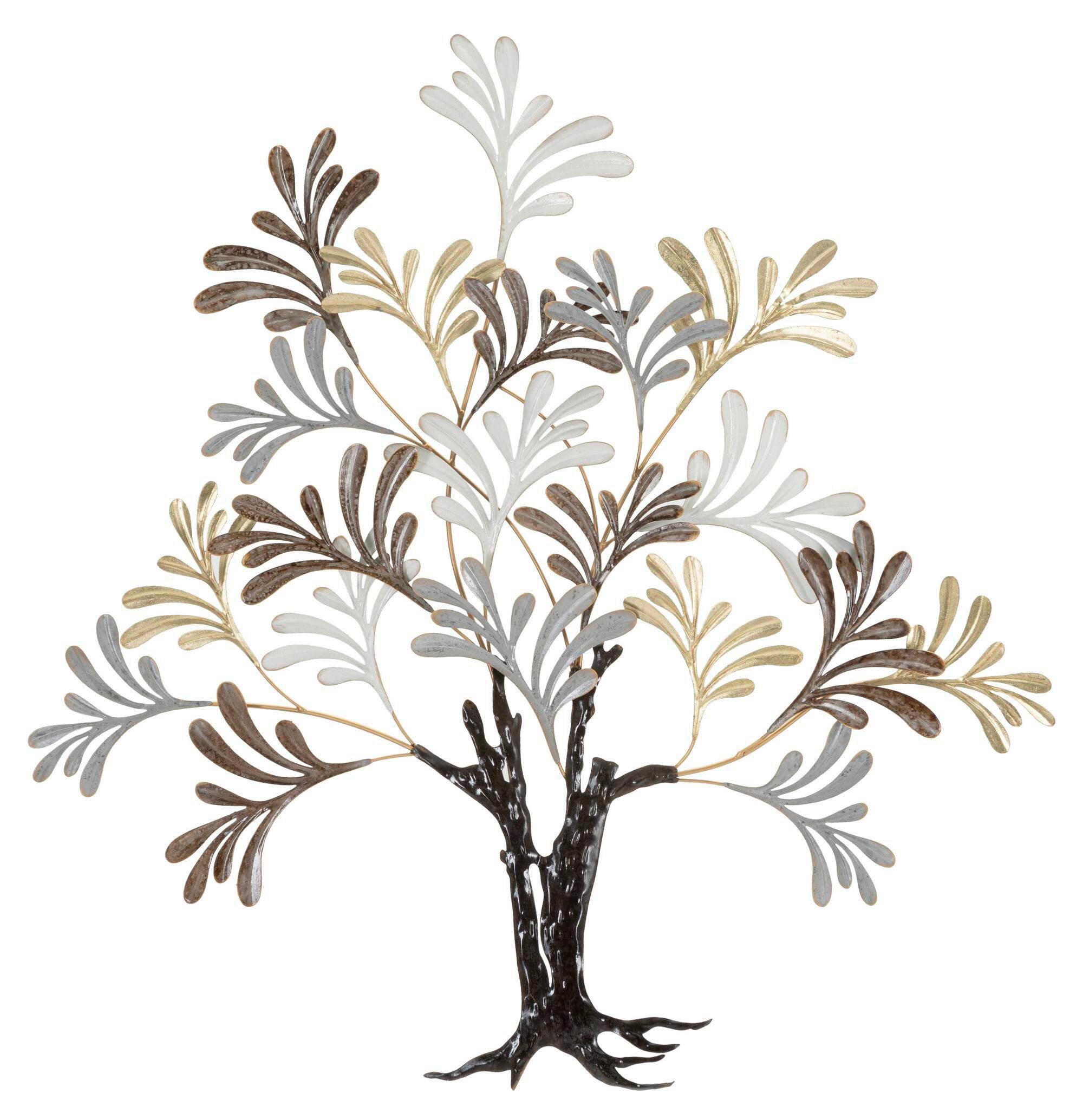 Wanddeko Albero Lixy Gold, Grau, Schwarz B: 97,2 cm - Goldfarben/Schwarz, Basics, Metall (97.20/100.30/8.90cm)