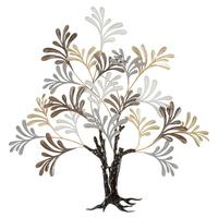 Wanddeko Albero Lixy Gold, Grau, Schwarz B: 97,2 Cm - Goldfarben/Schwarz, Basics, Metall (97.20/100.30/8.90cm)