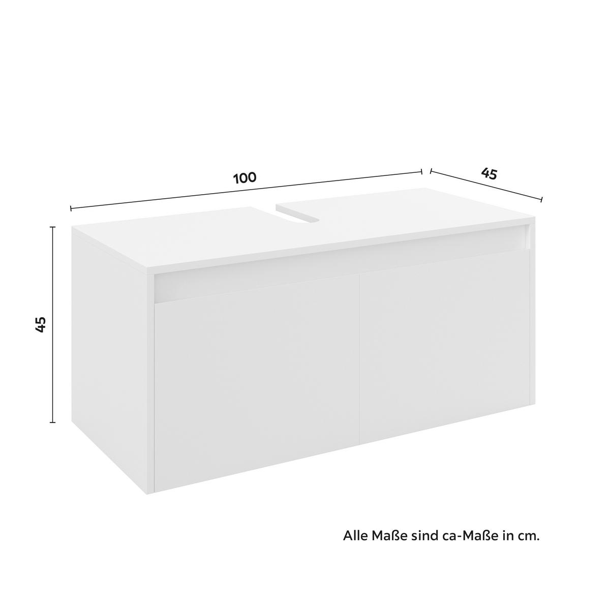 Koupelna Martina MARTINA - bílá, Moderní, dřevo/kompozitní dřevo (100/45/45cm) - Bessagi Home