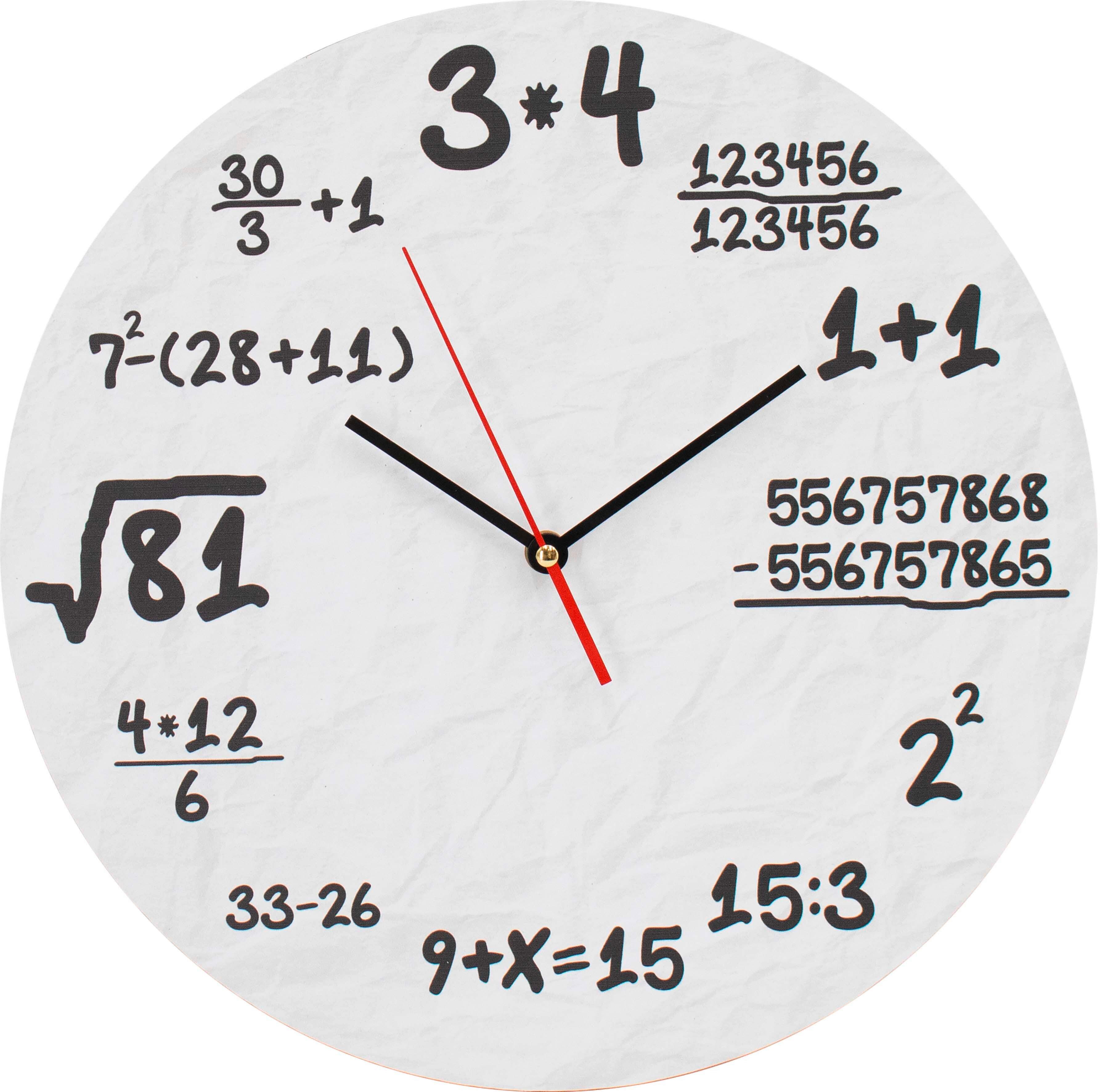 Wanduhr Einstein - Schwarz/Weiß, Design, Papier/Holzwerkstoff (35/4cm) - Luca Bessoni