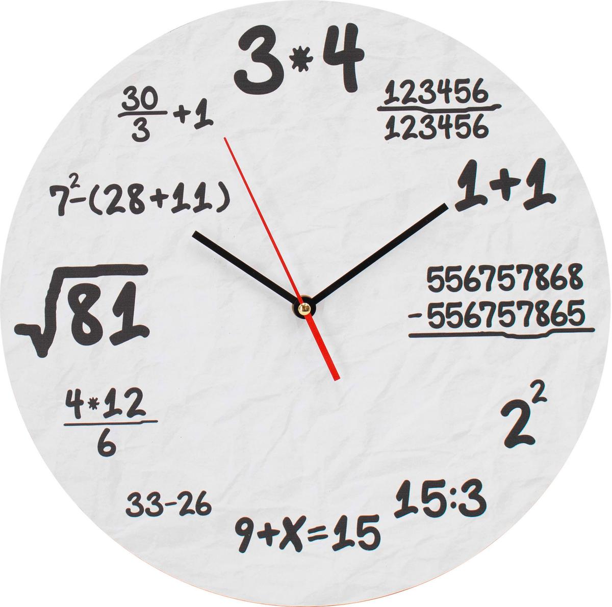 Wanduhr Einstein - Schwarz/Weiß, Design, Holzwerkstoff/Papier (35/4cm) - Luca Bessoni