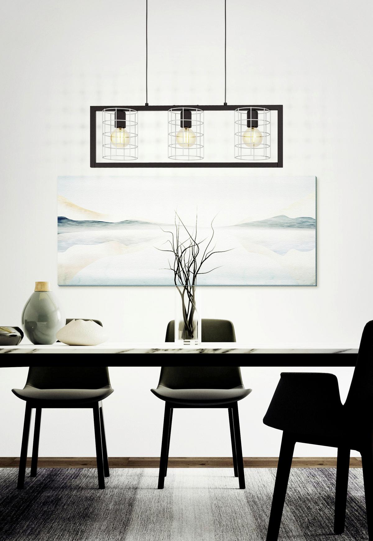 Hängeleuchte 43663 Jubily - Schwarz, KONVENTIONELL, Metall (77/14,5/110cm) - Eglo