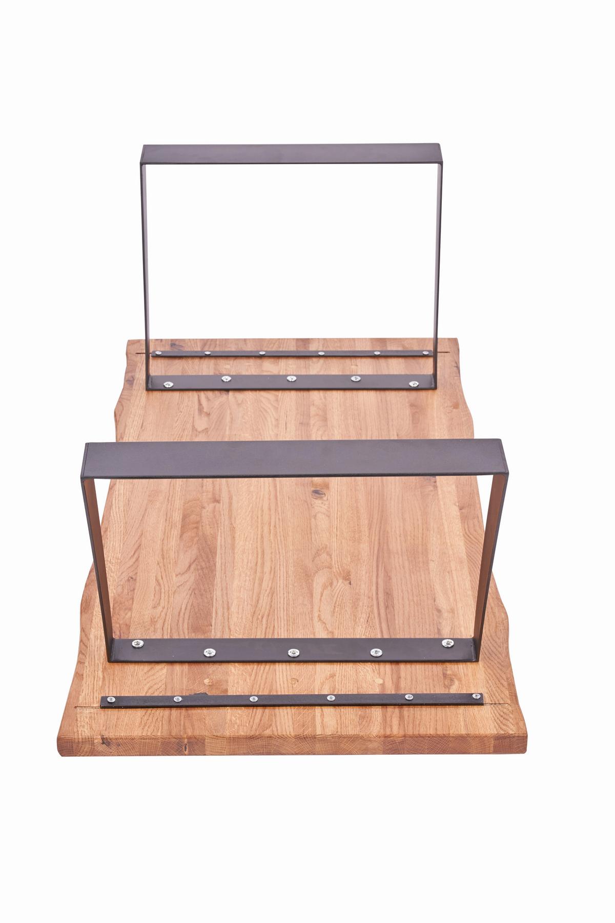 Couchtisch Jonas Schwarz/Eichefarben L: 110cm - Eichefarben/Schwarz, Natur, Holz/Metall (110/44/60cm)