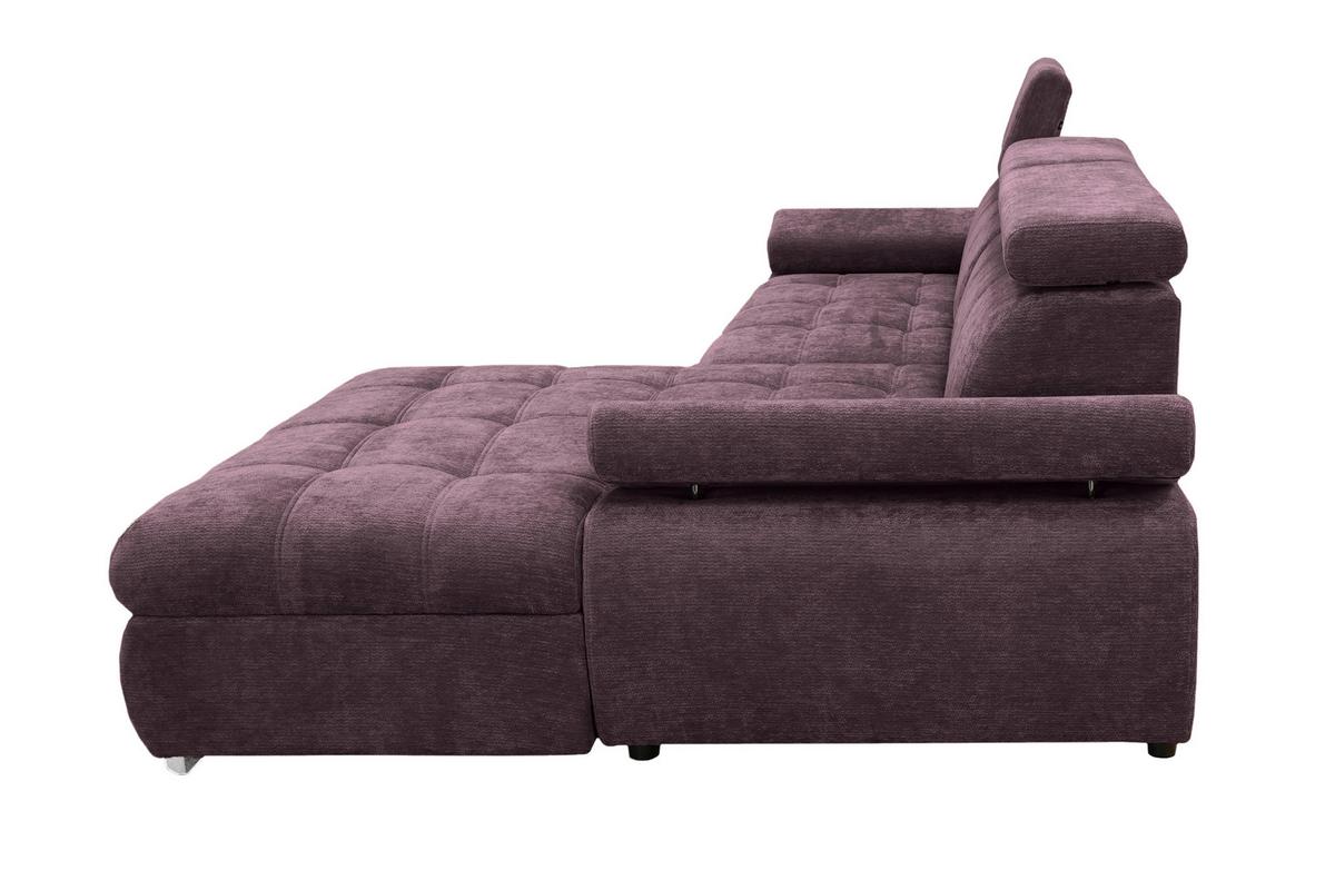Rohová sedačka VEGAS, pravá, černicová ženilka - strieborná/černicová, Design, drevo/textil (294/173cm)