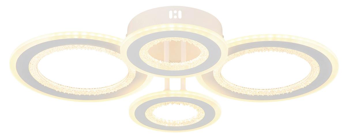 LED-Deckenleuchte 3000/4200/6000k - Klar/Weiß, Design, Kunststoff/Metall (59/42/12cm) - Globo