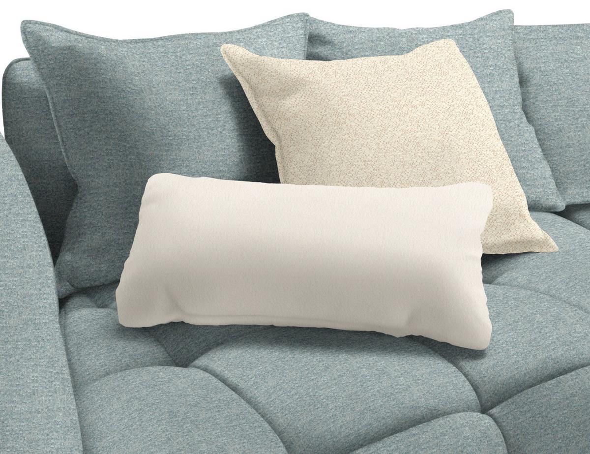 Boxspringová pohovka SOFI, světle modrá, krémová - černá/krémová, Moderní, textil (294/93/152cm) - Premium Living