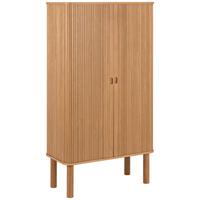 Vysoká komoda LANGLEY - farba duba, Trend, kompozitné drevo (80/145/40cm)