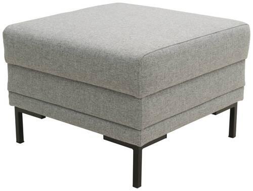 Hocker Looks Vii - Silberfarben/Schwarz, Design, Textil (55/45/55cm) - LOOKS by W.Joop