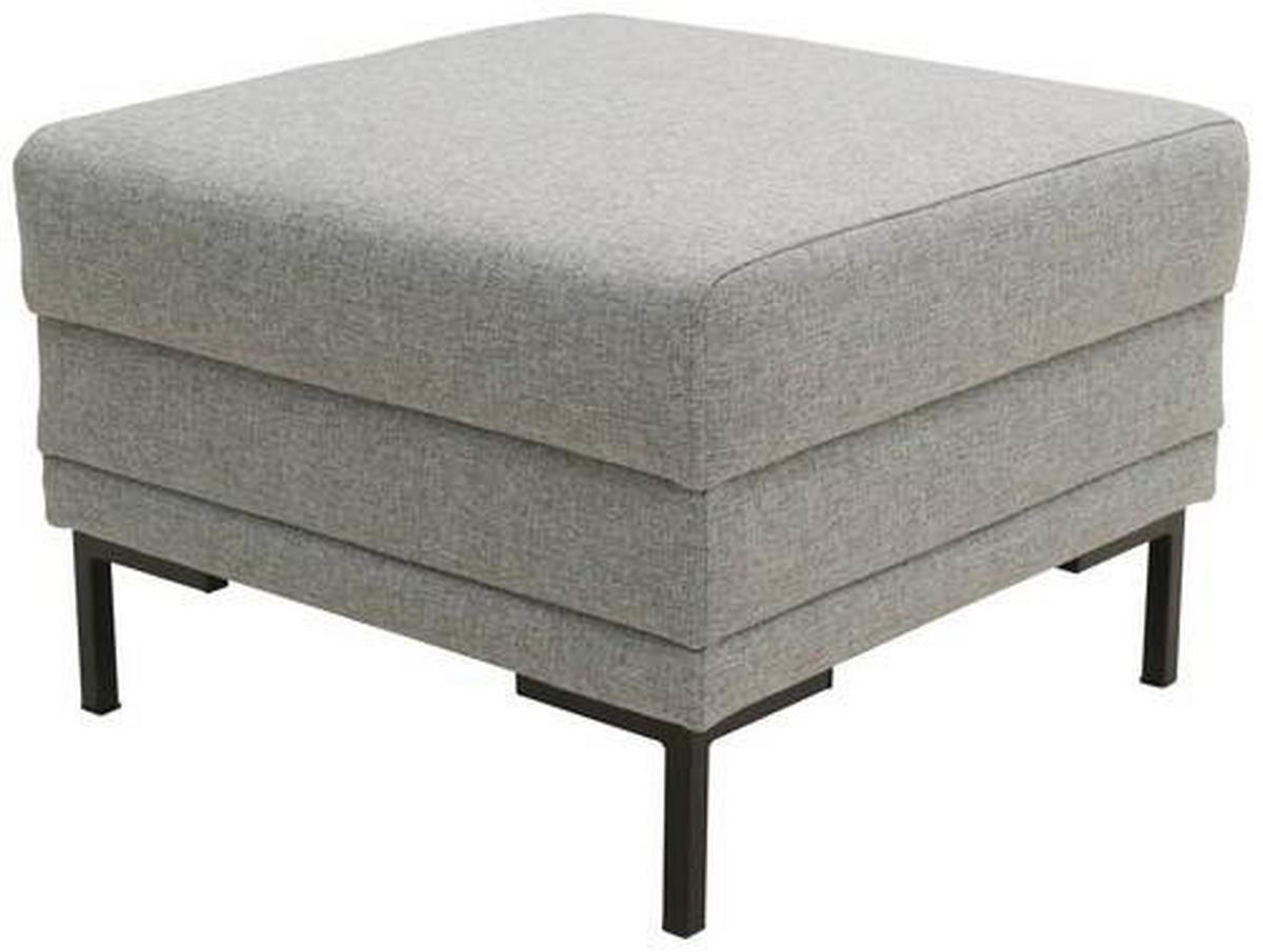 Hocker Looks Vii - Silberfarben/Schwarz, Design, Textil (55/45/55cm) - LOOKS by W.Joop