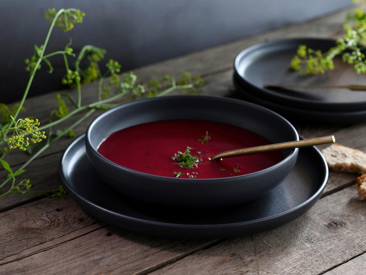 Tafelservice Uno Keramik 4Personen Geschirr Set Schwarz - Schwarz, Design, Keramik (36,5/36,5/34,5cm) - Creatable