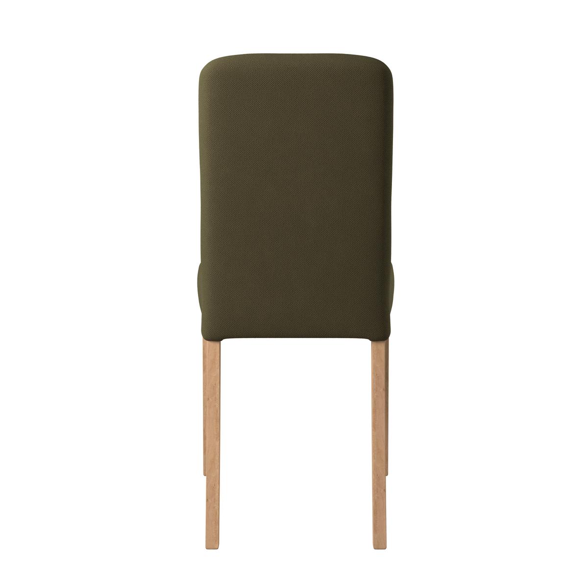 Vierfußstuhl Emma Ii Webstoff Moosgrün, B: 43 Cm - Eichefarben/Grün, KONVENTIONELL, Holz/Textil (43/91/58cm)