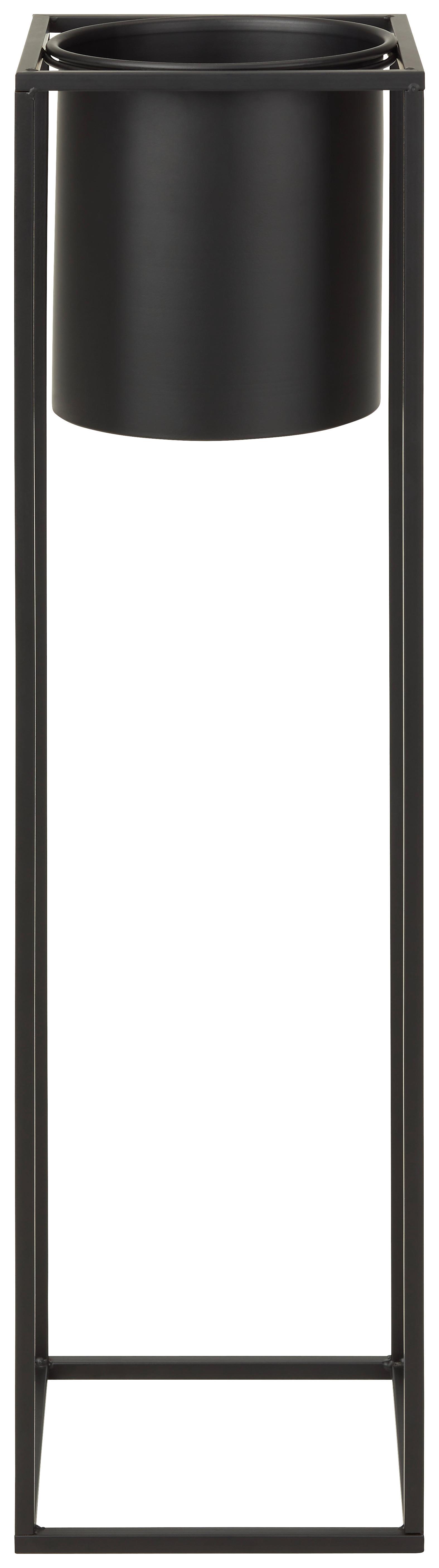 Obal Na Kvetináč Kiara -Akt- -Top- - čierna, Štýlový, kov (21/80,5cm) - Modern Living