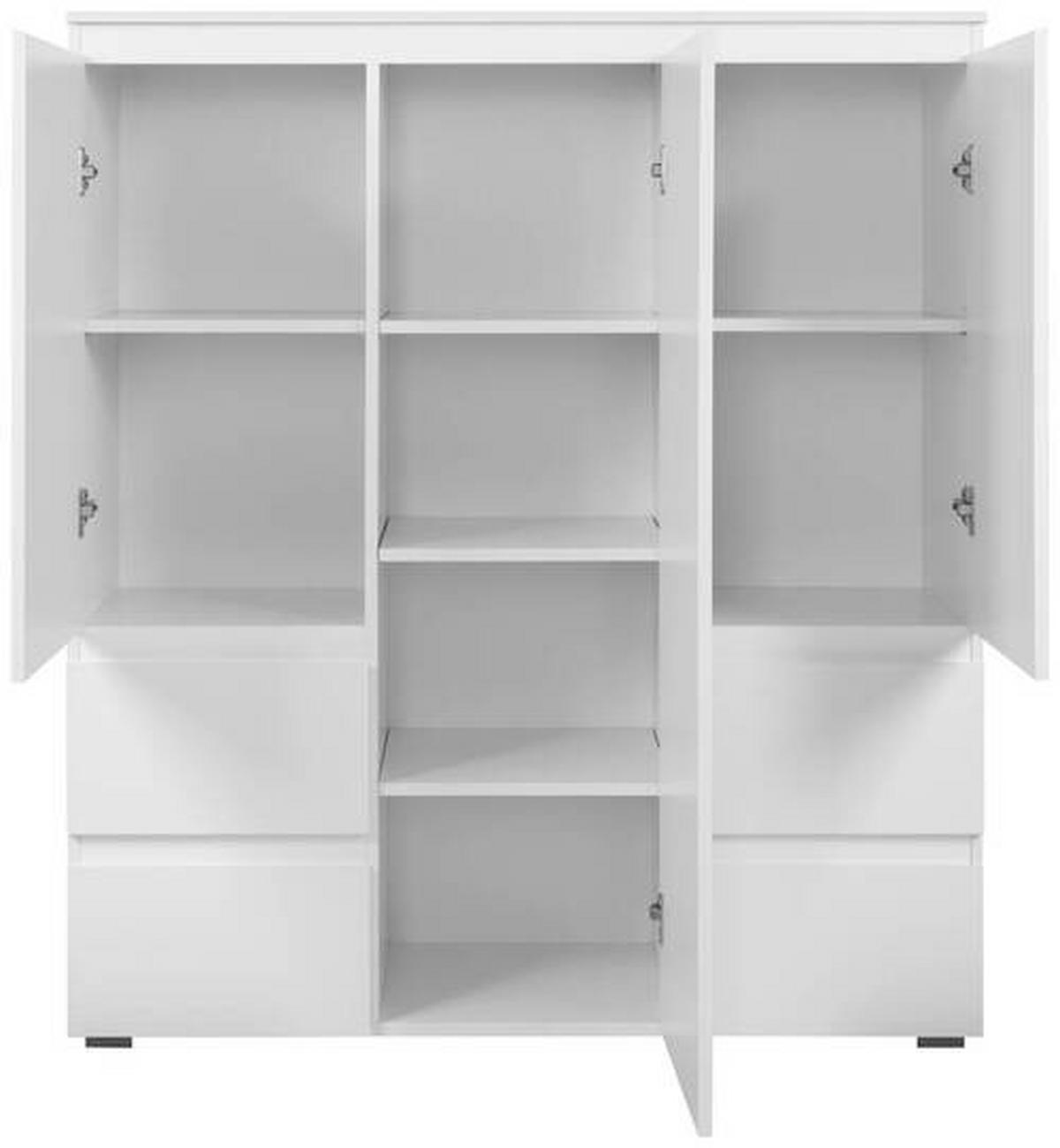 Highboard 116cm Image Weiß - Anthrazit/Weiß, Design, Holzwerkstoff (116/131/40cm) - MID.YOU