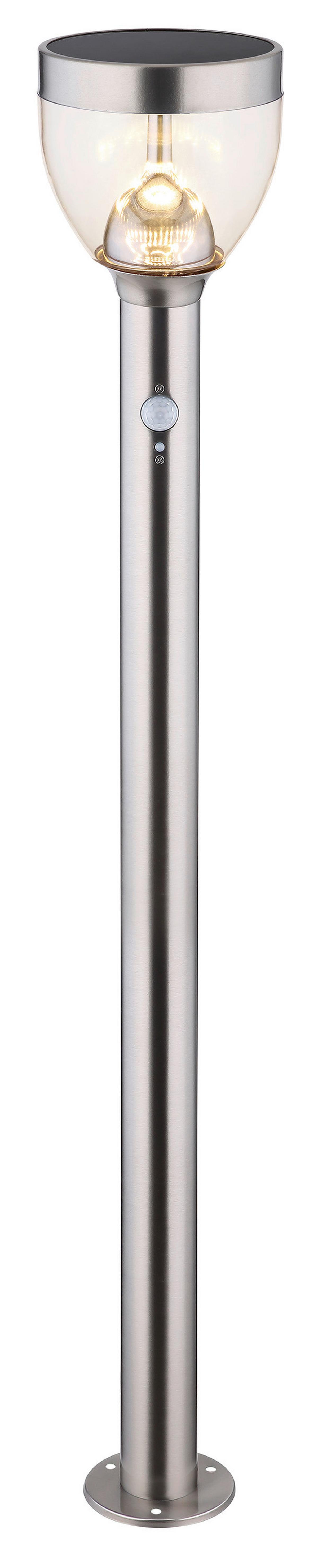 Led-solarleuchte Grau Tania 16xled H: 96 Cm - Klar/Grau, MODERN, Kunststoff/Metall (16/96cm)