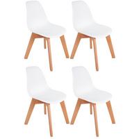 Kinderstuhl Bambino Kunststoff/holz Weiß - Buchefarben/Weiß, MODERN, Holz/Kunststoff (30,5/57/36cm) - Ondega