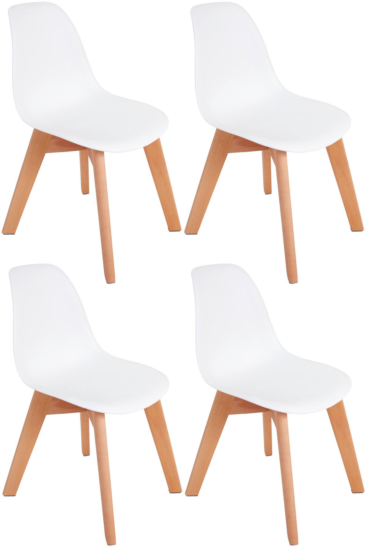 Kinderstuhl Bambino Kunststoff/holz Weiß - Buchefarben/Weiß, MODERN, Holz/Kunststoff (30,5/57/36cm) - Ondega