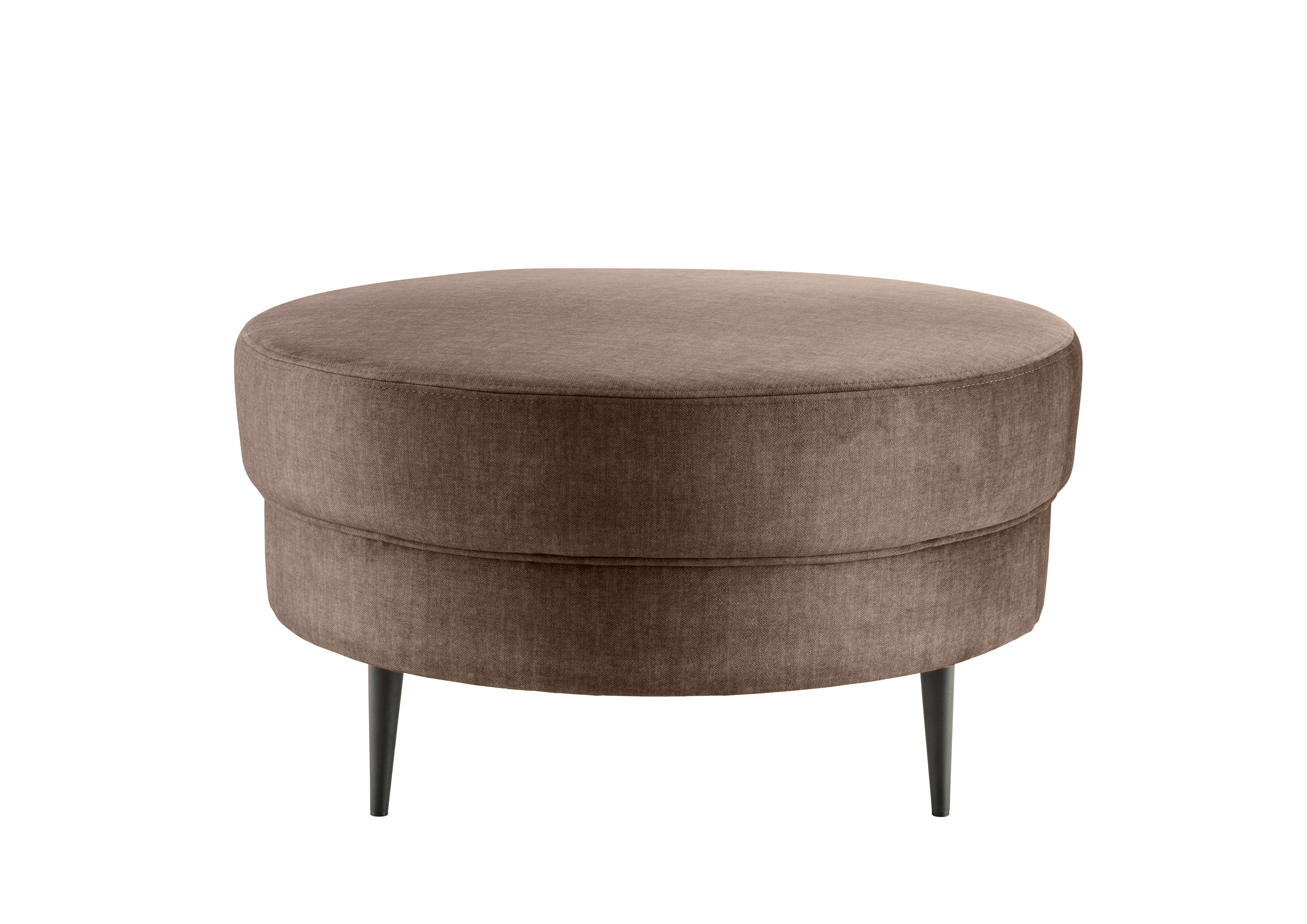 Hocker Pistaccio Hellbraun Velorus, D: 80 cm - Hellbraun/Schwarz, MODERN, Textil (80/43cm) - Livetastic