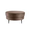Hocker Pistaccio Hellbraun Velorus, D: 80 cm - Hellbraun/Schwarz, MODERN, Textil (80/43cm) - Livetastic
