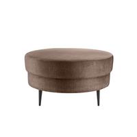 Hocker Pistaccio Hellbraun Velorus, D: 80 cm - Hellbraun/Schwarz, MODERN, Textil (80/43cm) - Livetastic