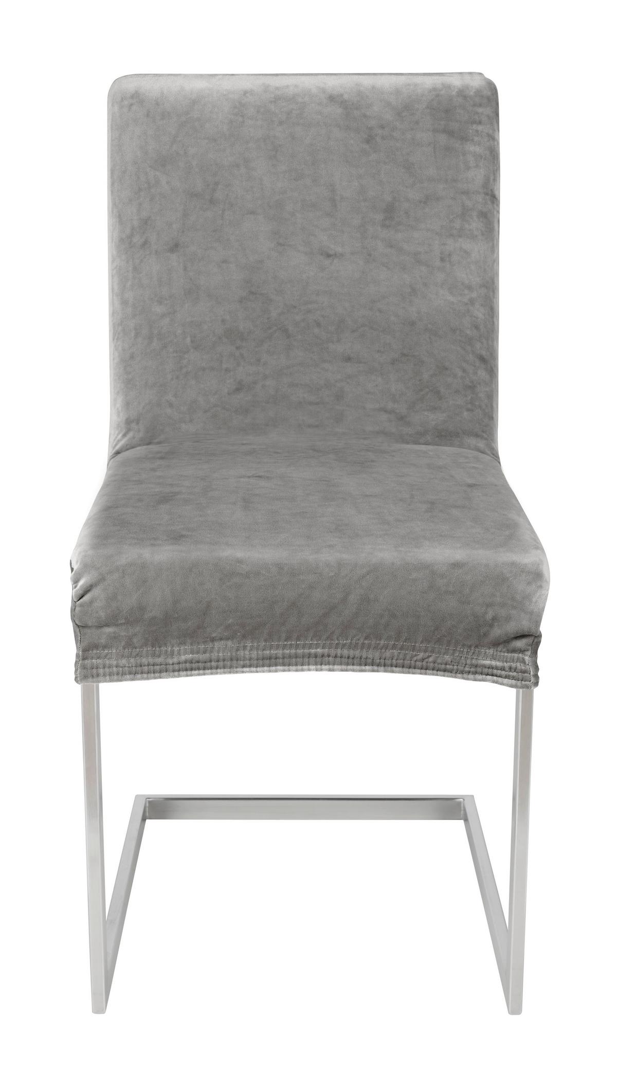 Návlek na stoličku Steve, 68/48/48cm, svetlosivá - svetlosivá, Konventionell, textil (68/48/48cm) - Modern Living