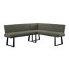 Eckbank Grün/Metallbeine Terri 190x150 cm - Schwarz/Grün, MODERN, Textil/Metall (190/150cm) - MID.YOU