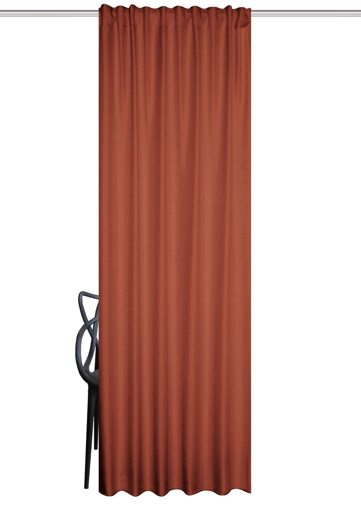 Wärmeschutzvorhang Eskamio - Terracotta, Basics, Textil (135/225cm)