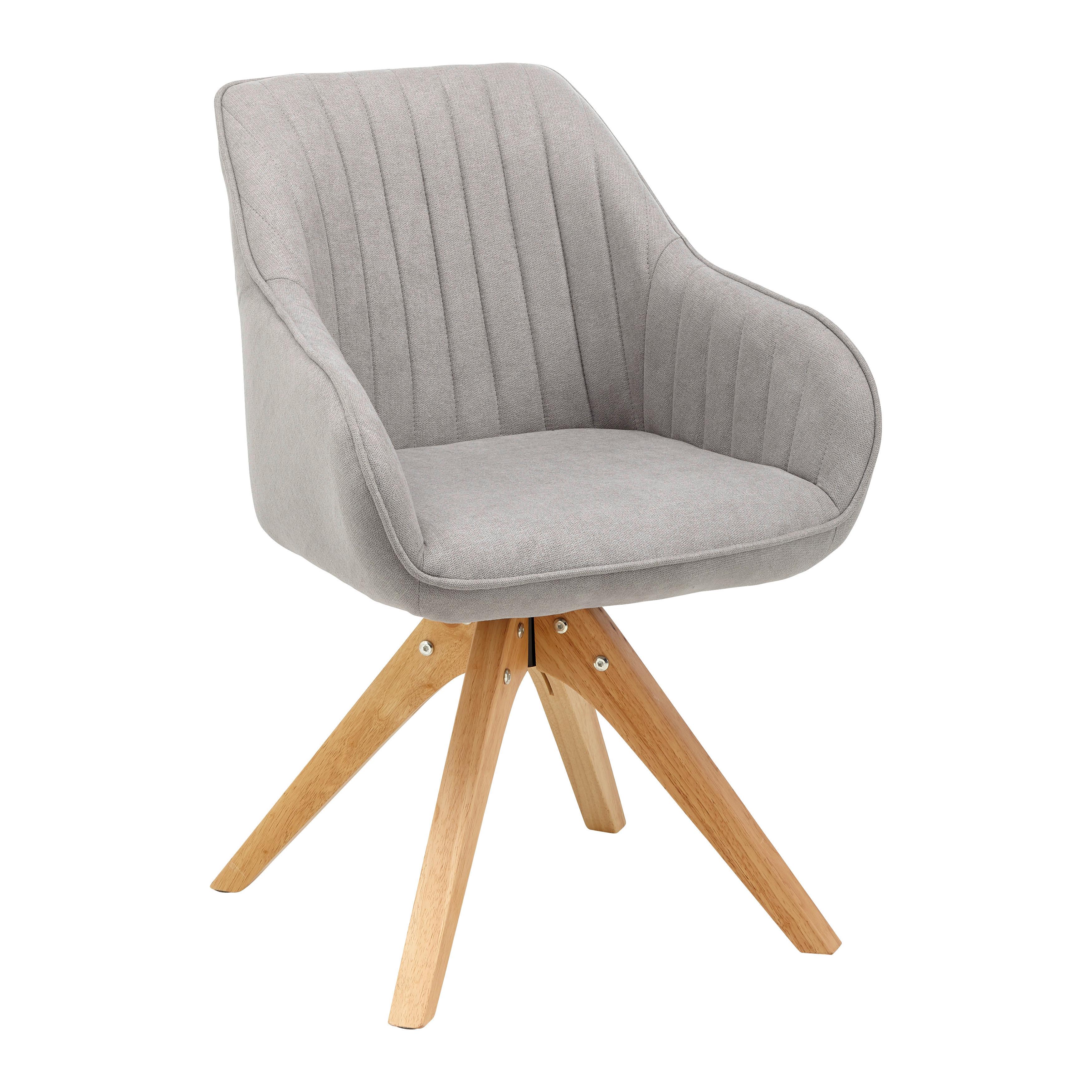 Jedálenská stolička LEONIE sivá - farba duba/svetlosivá, Modern, drevo/textil (60/84/61cm) - P & B