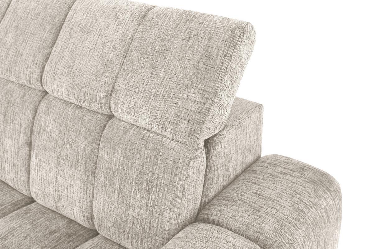 Rohová sedačka LAYA, pravá, krémová žinylka KANSAS - krémová/hořčicově žlutá, Moderní, textil (250/155cm) - Premium Living