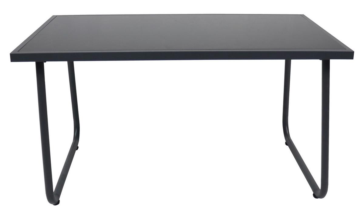Loungegarnitur Lexila 4-teilig Anthrazit - Anthrazit/Schwarz, MODERN, Glas/Kunststoff - MID.YOU