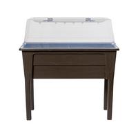 Hochbeet Kunststoff Victoria 78x81x38 cm Braun - Braun, Basics, Kunststoff (78/81/38cm)