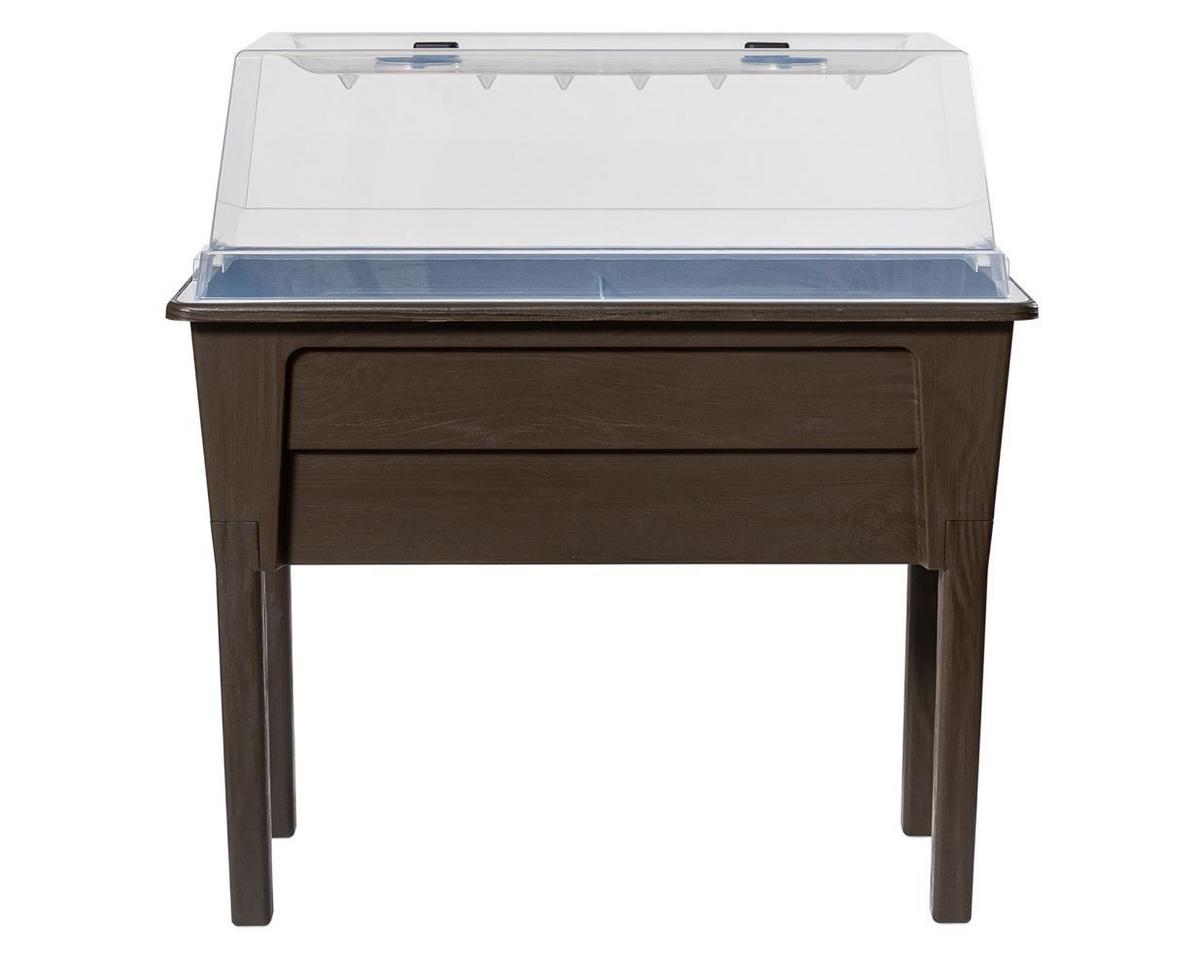 Hochbeet Kunststoff Victoria 78x81x38 cm Braun - Braun, Basics, Kunststoff (78/81/38cm)