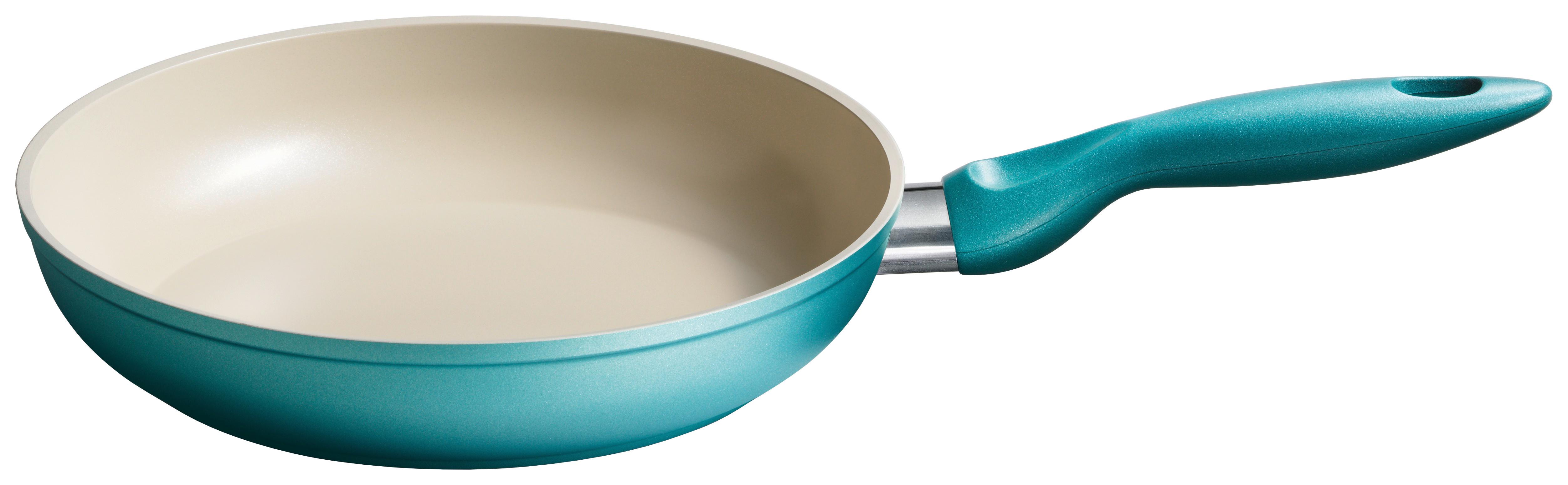 PFANNE CERA COLOR - Türkis/Creme, KONVENTIONELL, Metall (45,30/26,80/6,5cm) - Kelomat