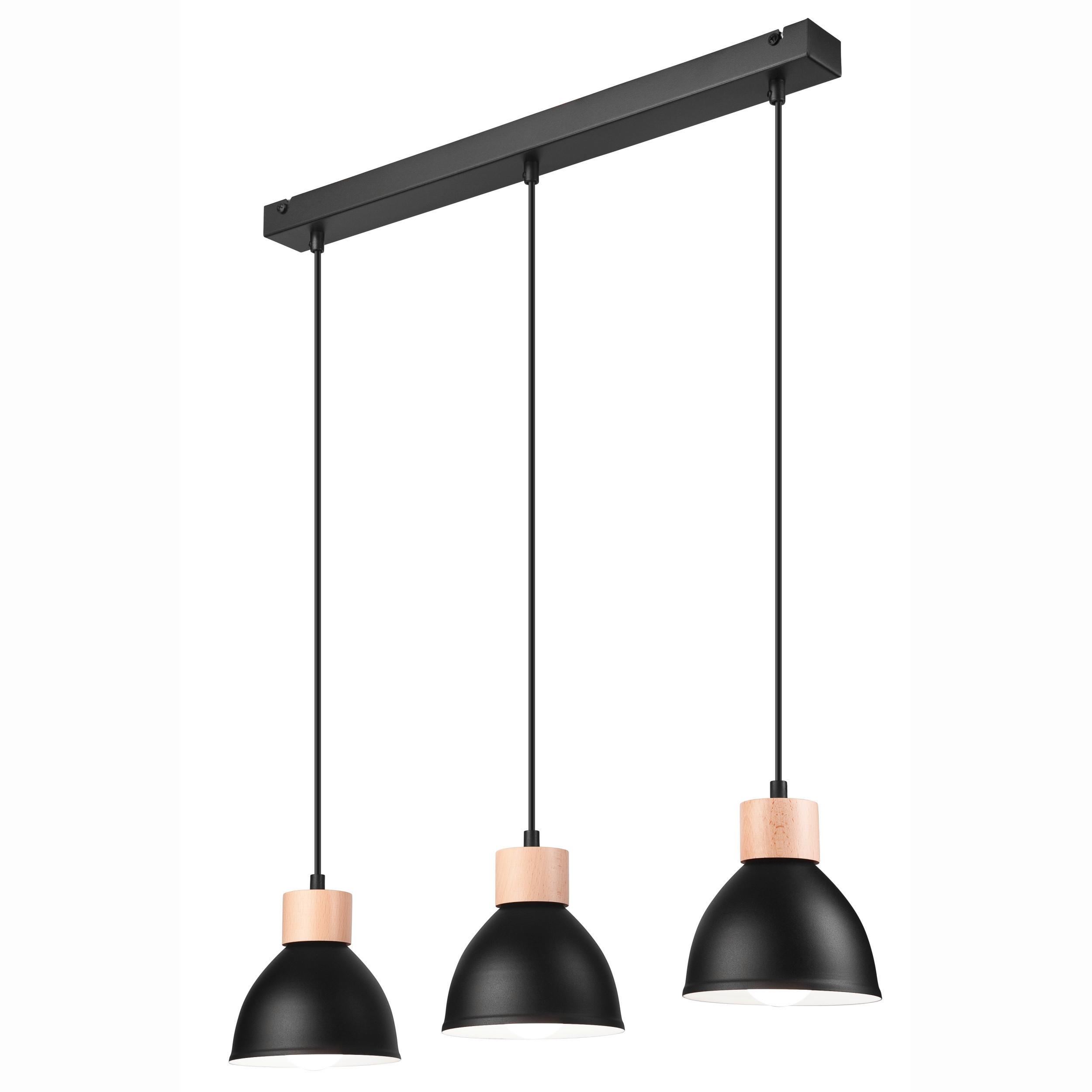 Hängeleuchte 42138 Nico Black - Schwarz Hochglanz, Basics, Metall (70/8/80cm)