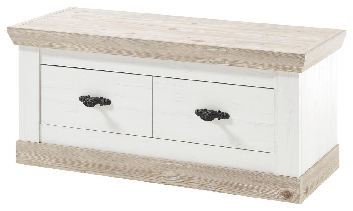 Garderobenbank Florenz Pinienfarbe/hellbraun 107cm - Hellbraun/Pinienfarben, Design, Holzwerkstoff (107/50/45cm) - MID.YOU