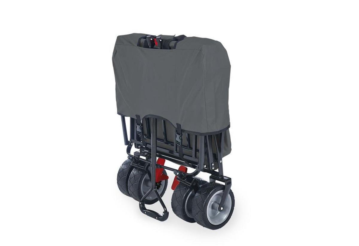 Bollerwagen Klappbollerwagen Paxi Dlx - Anthrazit, Basics, Textil/Metall (124/59/67cm) - Pinolino