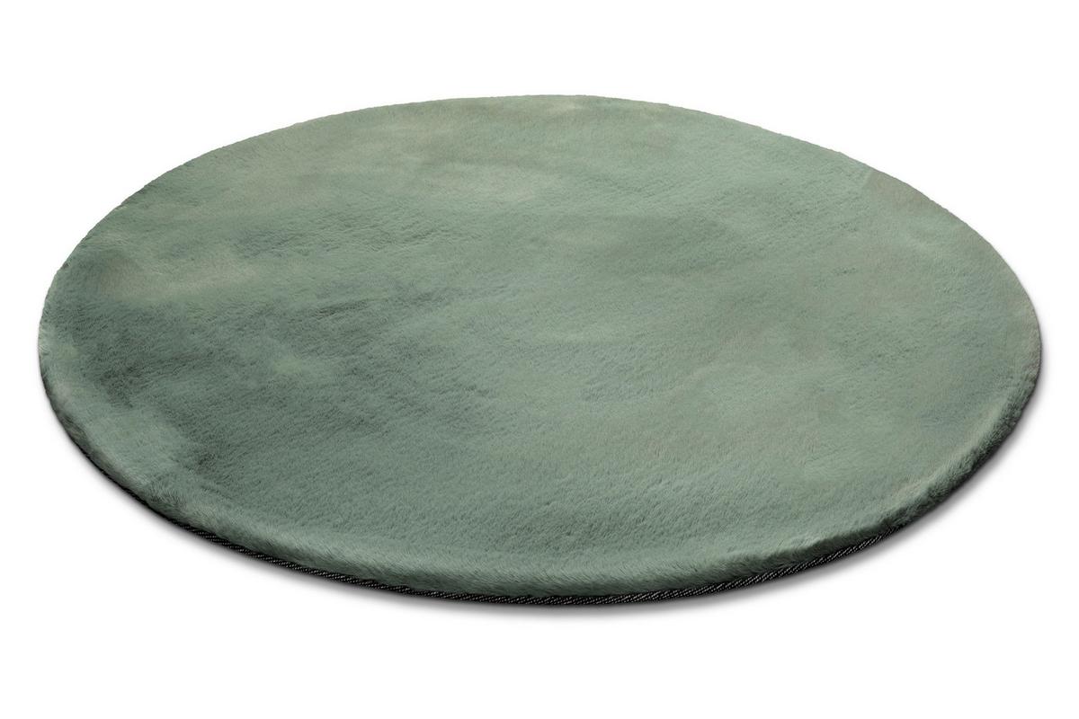 Hochflorteppich Grün, Ø: Ca. 100 Cm - Salbeigrün, KONVENTIONELL, Textil (100/100cm) - Esprit