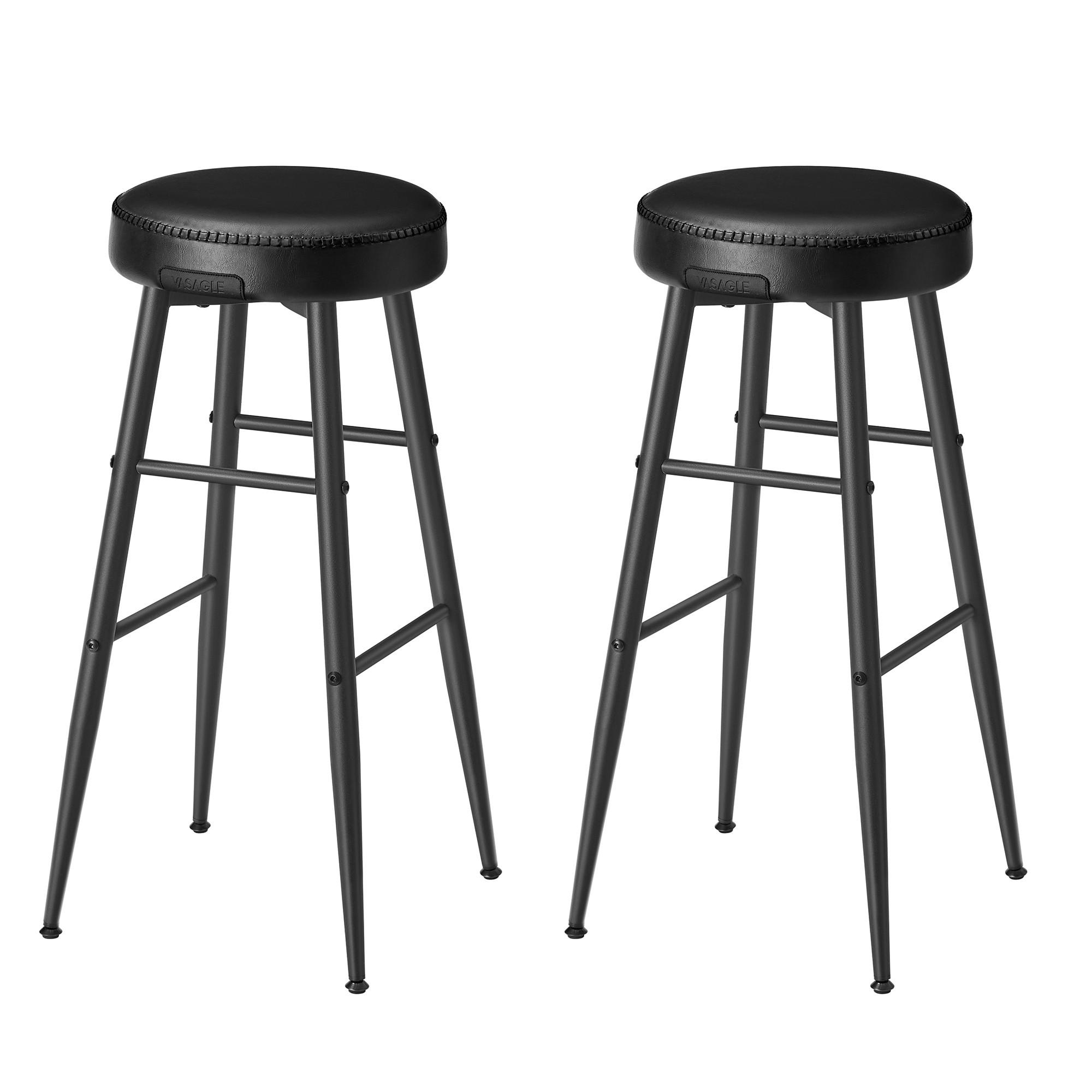 Barhocker-set Schwarz B: 51,6 Cm - Schwarz, MODERN, Textil/Metall (51,6/76,2/51,6cm) - MID.YOU