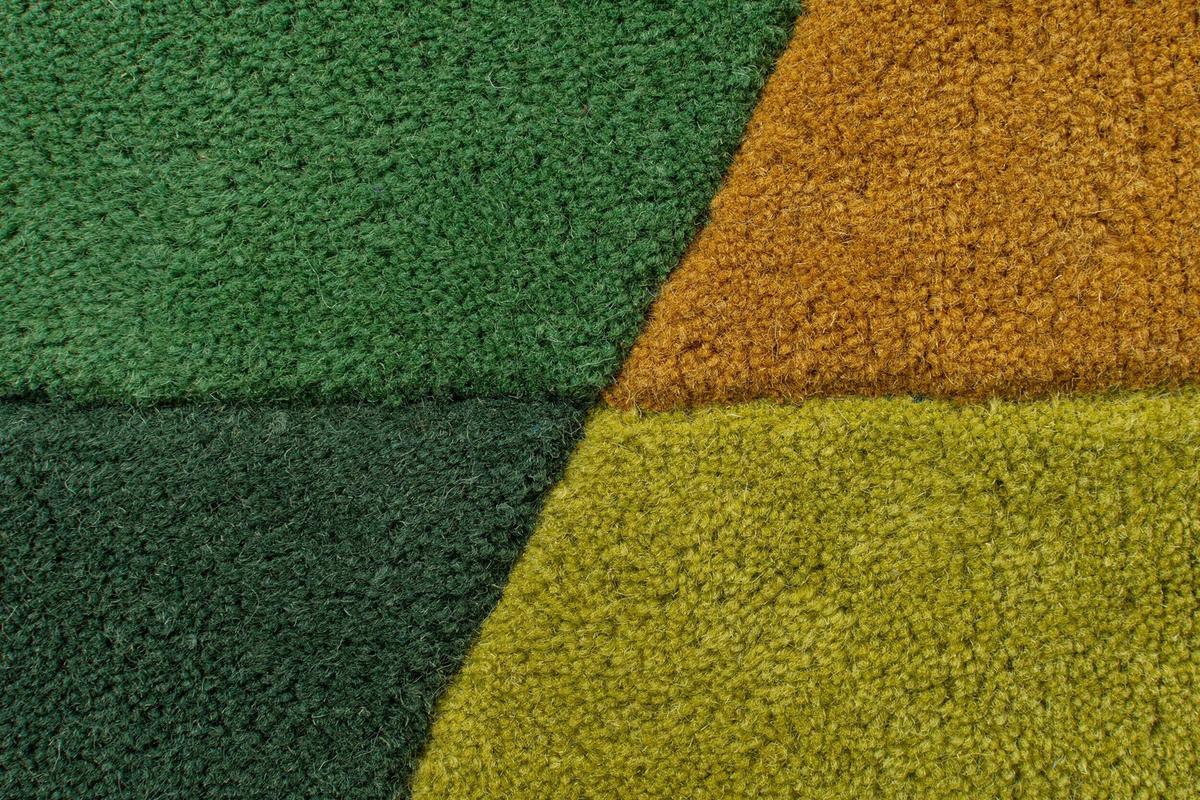 Wollteppich Wollteppich Grün B:160 cm - Multicolor/Grün, Basics, Textil (160cm)