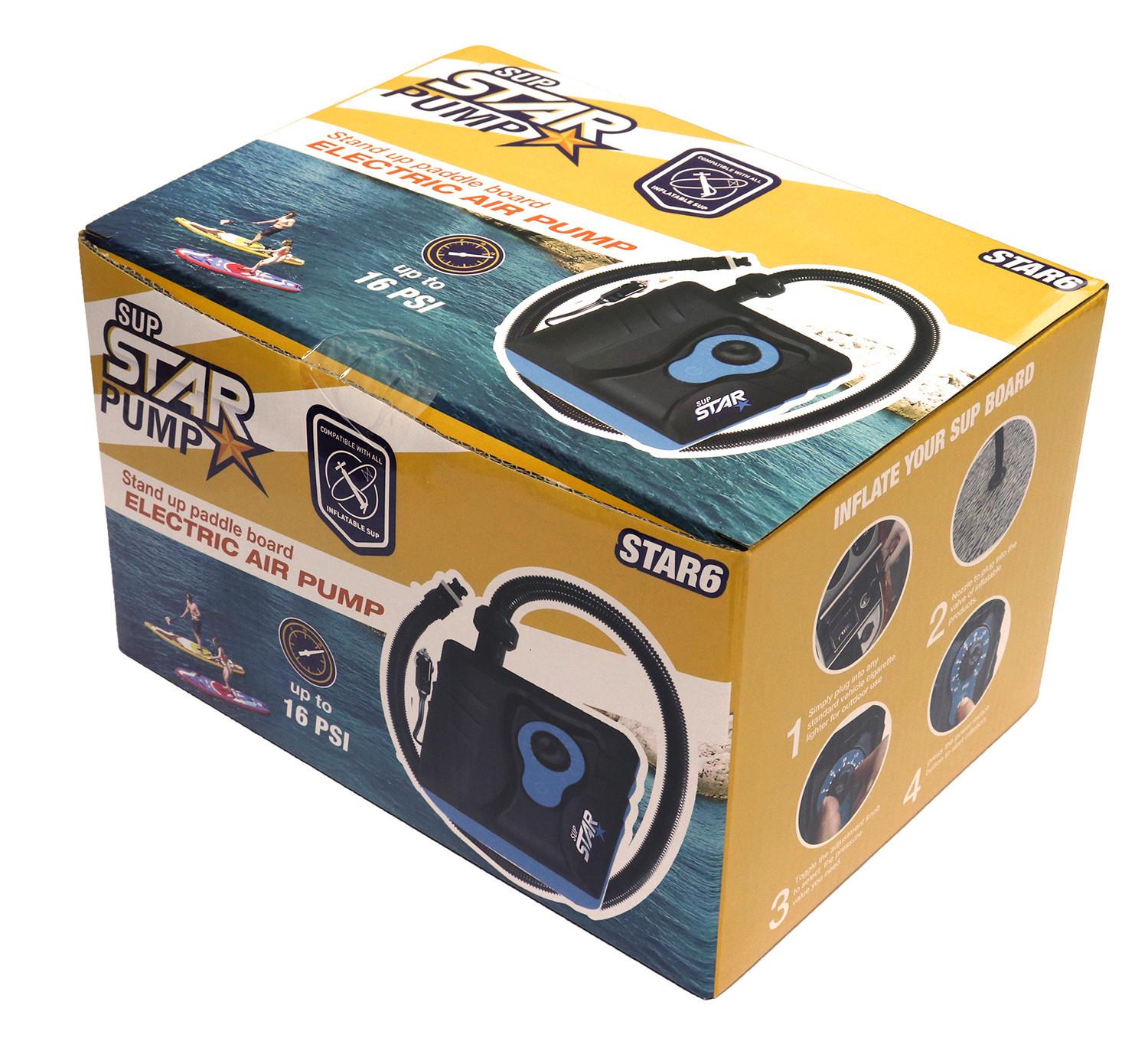 Luftpumpe Elektronisch Star Pump 6 - Blau/Schwarz, Basics, Kunststoff (18,5/16,5/26,5cm)