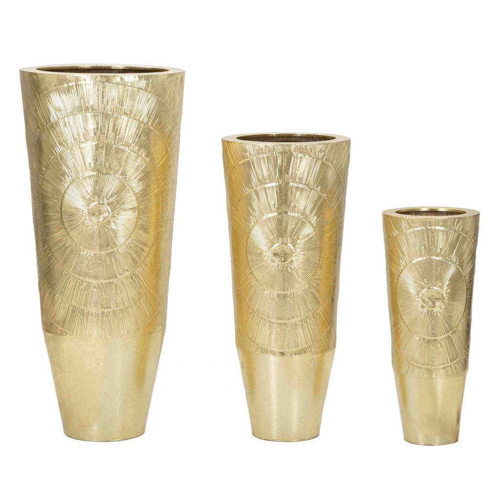 Vase Goldely Set 3 Goldfarben B: 50,8 cm