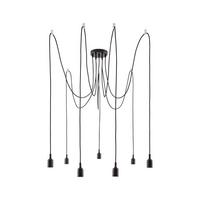 Hängeleuchte H: 200 cm 7-Flammig - Schwarz, Basics, Kunststoff/Metall (15/15/200cm) - Paulmann