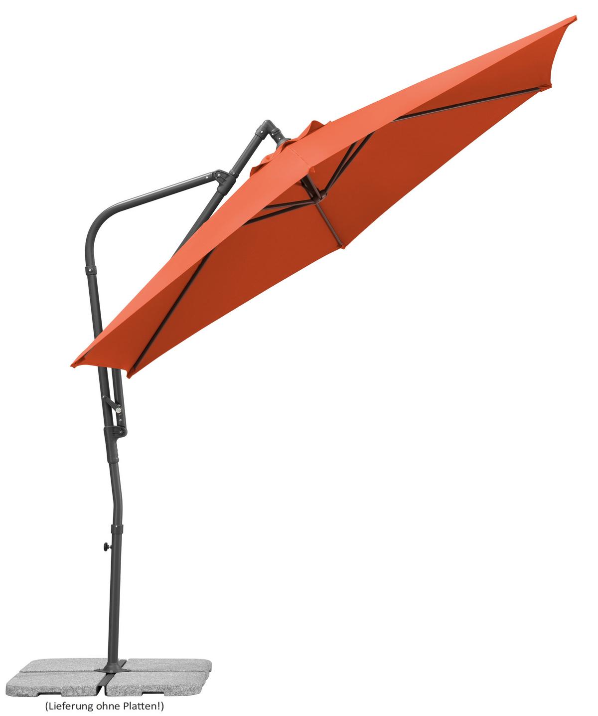 Ampelschirm Genua Bxhxt: 278x263x300 Cm Terracotta - Anthrazit/Terracotta, Basics, Textil/Metall (278/263/300cm) - Schneider